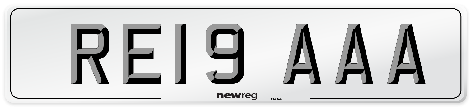 RE19 AAA Number Plate from New Reg